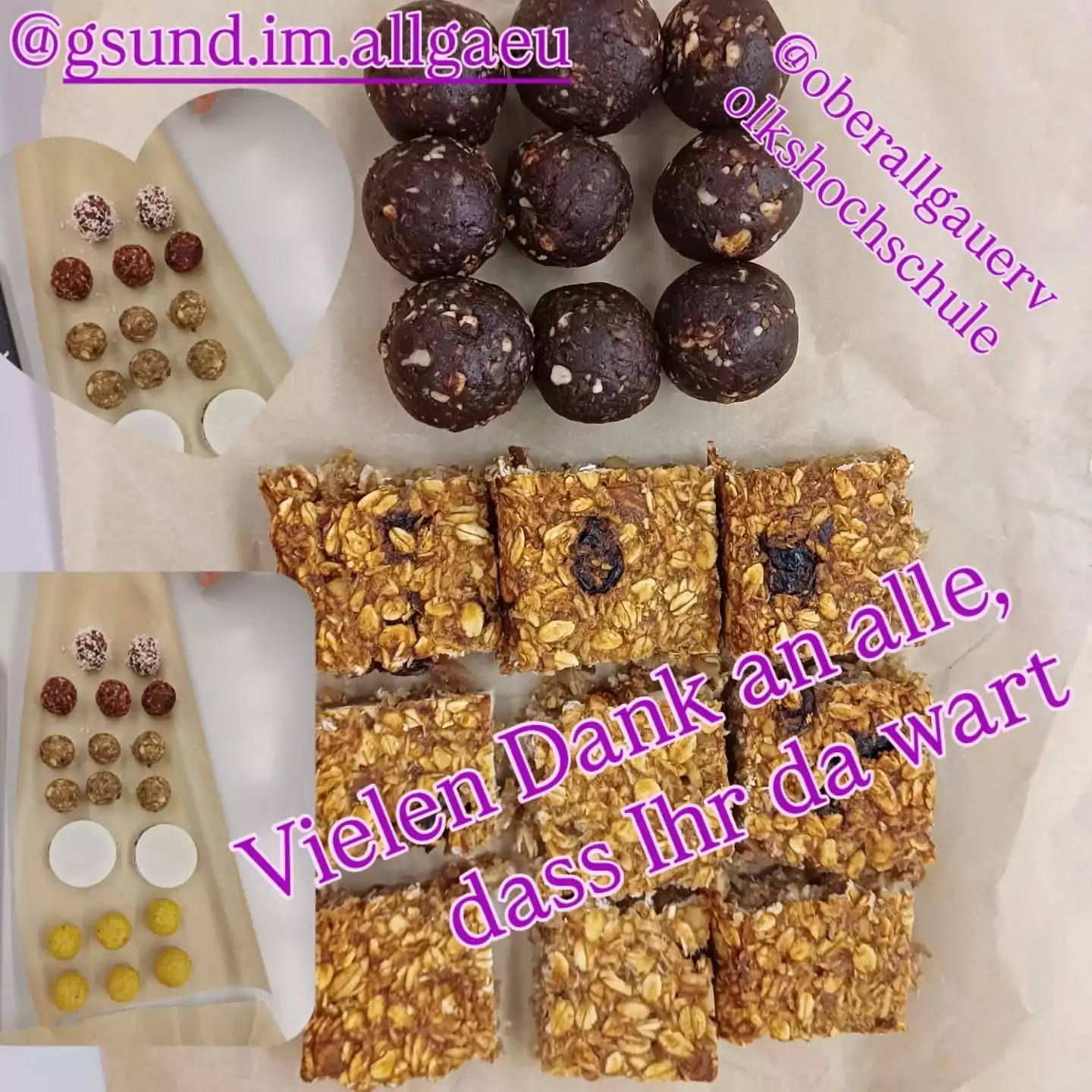 👉💚🩷VHS Kurs "Gesunde Power Riegel"💚🩷

#Zuckerfrei 
#habichselbstgemacht 
#gesundeernährung 
#gesundnaschen